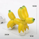 Modern yellow banana balloon dog sculpture living room pop art decor by Decorbites