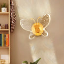 GobekUsa Gold LED Butterfly Bubble Crystal Sconce for Modern Bedroom Lighting