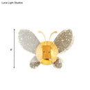 GobekUsa Gold LED Butterfly Bubble Crystal Sconce for Modern Bedroom Lighting