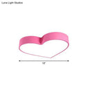 GobekUsa Cartoon Loving Heart LED Flush Mount Light with Romantic Acrylic Design - Flush Ceiling Light for Bedrooms