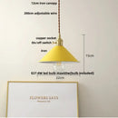 GobekUsa Iron Lampshade LED Pendant Lights, Adjustable Modern Hang Lamp