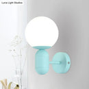 GobekUsa Modern 1-Light Metallic Wall Lamp with Orb Shade - Perfect for Balcony and Kitchen