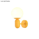 GobekUsa Modern 1-Light Metallic Wall Lamp with Orb Shade - Perfect for Balcony and Kitchen