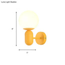 GobekUsa Modern 1-Light Metallic Wall Lamp with Orb Shade - Perfect for Balcony and Kitchen