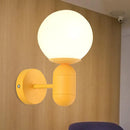 GobekUsa Modern 1-Light Metallic Wall Lamp with Orb Shade - Perfect for Balcony and Kitchen