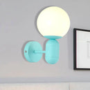 GobekUsa Modern 1-Light Metallic Wall Lamp with Orb Shade - Perfect for Balcony and Kitchen