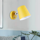 GobekUsa Modern Yellow Sconce Light Fixture with Conical Metal Shade for Bedroom Wall