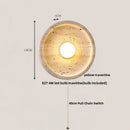 GobekUsa LED Wall Lamp Pull Chain Yellow Stone Modern Mirror Light