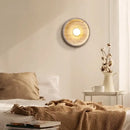 GobekUsa LED Wall Lamp Pull Chain Yellow Stone Modern Mirror Light