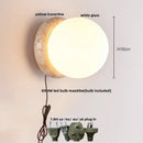 GobekUsa LED Wall Lamp Pull Chain Yellow Stone Modern Mirror Light