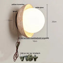 GobekUsa LED Wall Lamp Pull Chain Yellow Stone Modern Mirror Light