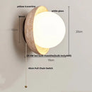 GobekUsa LED Wall Lamp Pull Chain Yellow Stone Modern Mirror Light