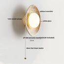 GobekUsa LED Wall Lamp Pull Chain Yellow Stone Modern Mirror Light