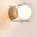 GobekUsa LED Wall Lamp Pull Chain Yellow Stone Modern Mirror Light