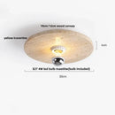 GobekUsa Glass Ball LED Ceiling Light, Japan Style, Yellow Travertine, Restaurant Reading Décor