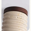 GobekUsa LED Wood Yellow Travertine Ceiling Light - Modern Style for Home Decor