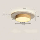 GobekUsa LED Wood Yellow Travertine Ceiling Light - Modern Style for Home Decor