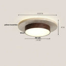 GobekUsa LED Wood Yellow Travertine Ceiling Light - Modern Style for Home Decor