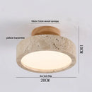 GobekUsa LED Wood Yellow Travertine Ceiling Light - Modern Style for Home Decor