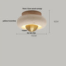 GobekUsa LED Wood Yellow Travertine Ceiling Light - Modern Style for Home Decor
