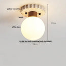 GobekUsa LED Wood Yellow Travertine Ceiling Light - Modern Style for Home Decor