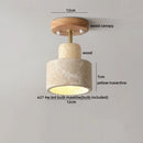 GobekUsa LED Wood Yellow Travertine Ceiling Light - Modern Style for Home Decor
