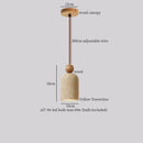 GobekUsa Yellow Travertine LED Pendant Lights for Kitchen Island Bedroom Dining Table
