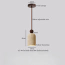 GobekUsa Yellow Travertine LED Pendant Lights for Kitchen Island Bedroom Dining Table