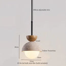 GobekUsa Yellow Travertine LED Pendant Lights for Kitchen Island Bedroom Dining Table