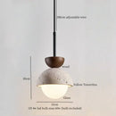 GobekUsa Yellow Travertine LED Pendant Lights for Kitchen Island Bedroom Dining Table