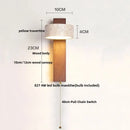 GobekUsa LED Wall Lamp 2 Glass Ball White, Yellow Travertine Stone Indoor Light