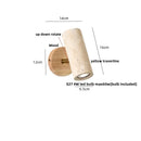 GobekUsa LED Wall Sconce Yellow Travertine Stone Wood Nordic Modern Rotate Bedside Lamp
