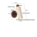 GobekUsa LED Wall Sconce Yellow Travertine Stone Wood Nordic Modern Rotate Bedside Lamp