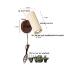GobekUsa LED Wall Sconce Yellow Travertine Stone Wood Nordic Modern Rotate Bedside Lamp