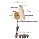 GobekUsa LED Wall Sconce Yellow Travertine Stone Wood Nordic Modern Rotate Bedside Lamp