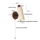 GobekUsa LED Wall Sconce Yellow Travertine Stone Wood Nordic Modern Rotate Bedside Lamp