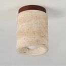 GobekUsa LED Wood Ceiling Light: Natural Yellow Travertine, Modern Nordic Design