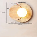 GobekUsa LED Wall Lamp Sconce Yellow Travertine Square Stair Light Waterproof Fixture