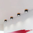 GobekUsa Small Macaron Metal Flush Mount Ceiling Light for Kitchen Bar - Yellow/Blue/Black & Wood