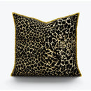 GobekUsa Gold Zebra Pattern Jacquard Pillow Cover - Modern Luxury Decor