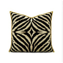 GobekUsa Gold Zebra Pattern Jacquard Pillow Cover - Modern Luxury Decor