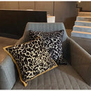 GobekUsa Gold Zebra Pattern Jacquard Pillow Cover - Modern Luxury Decor
