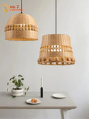 GobekUsa Bamboo Weave Pendant Light LED E27 Modern Zen Decor Restaurant Bar Tea Room