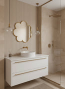 Handmade Flower Brass Mirror - Customized Gold Frame
