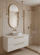 Brass Wall Mirror - Capsule Design