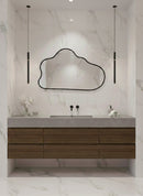 Black Frame Brass Mirror -  Cloud Wall Mirrors