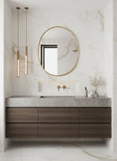 Brass Oval Mirror - Handmade Gold Bedroom Mirror