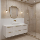 Shield Gold Brass Frame Wall Mirror