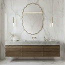 Brass Wavy Mirror - Oval Mirror