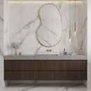 Kidney Shape Wall Mirror - Unlacquered Brass Mirror